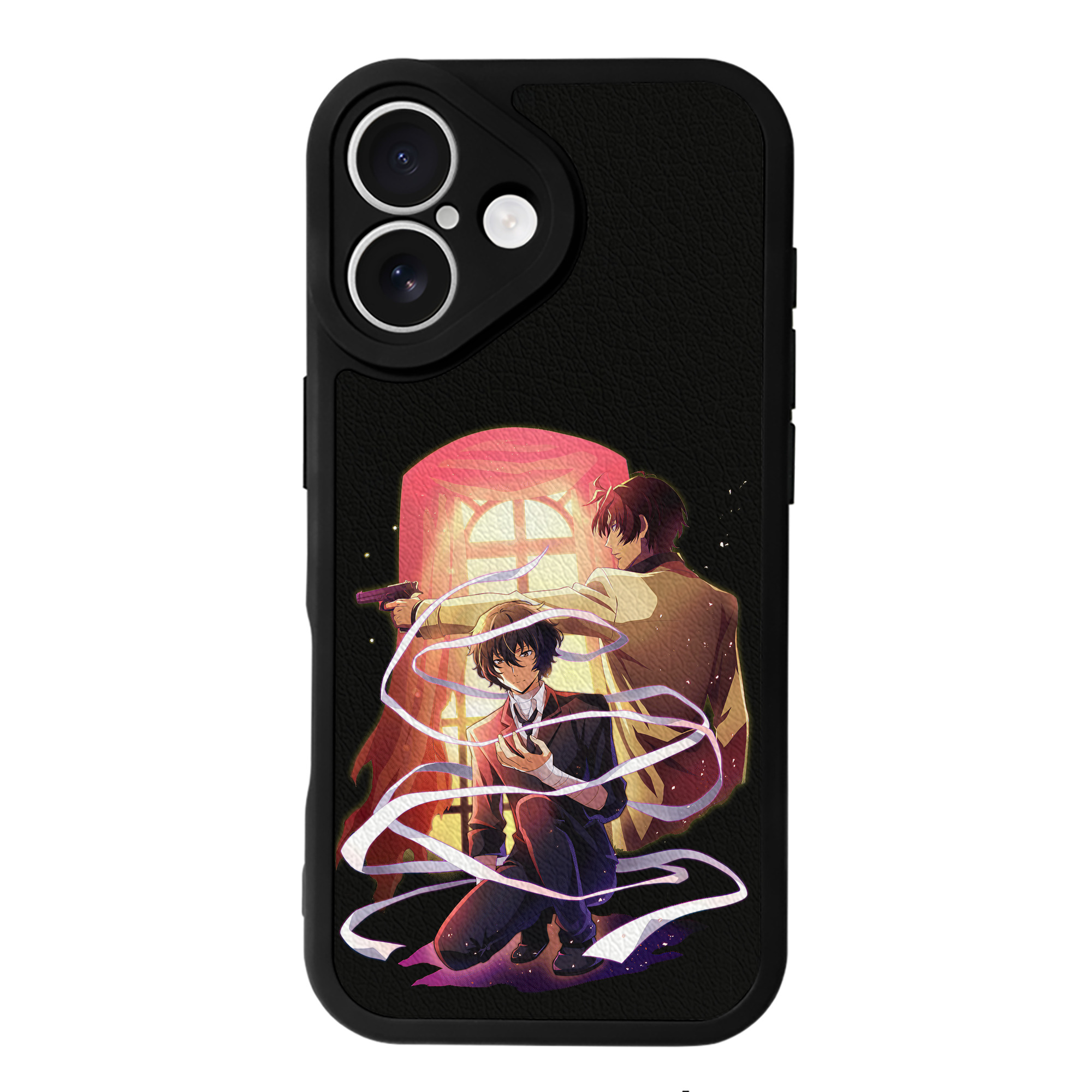 （画像用） 文豪ストレイドッグス Bungo Stray Dogs 【iPhone 16シリーズ対応】シリコンスマホケース（レザー調） 材質：シリコン